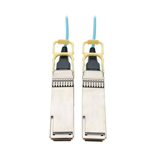 N28H-15M-AQ | Tripp Lite | fiber optic cable 590.6" (15 m) QSFP28 OFNP OM3 Aqua color