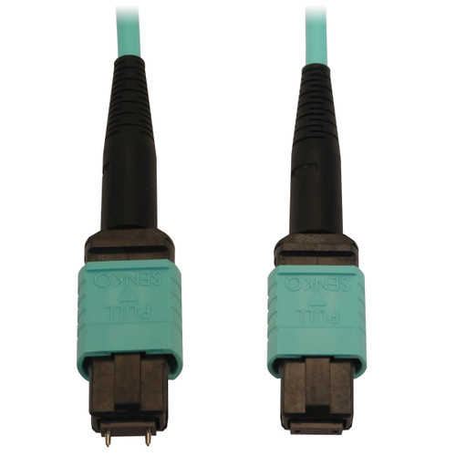 N842B-05M-12-MF | Tripp Lite | fiber optic cable 196.9" (5 m) MPO/MTP OFNR OM3 Aqua color, Black