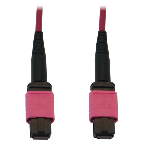 N845B-10M-12-MG | Tripp Lite | fiber optic cable 393.7" (10 m) MPO/MTP OFNR OM4 Black, Magenta