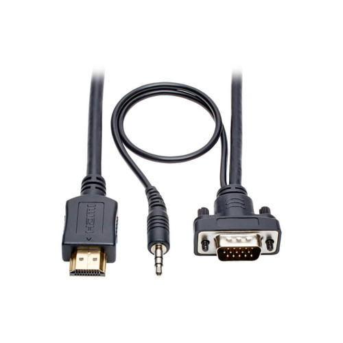 P566-015-VGA-A | Tripp Lite | video cable adapter 181.1" (4.6 m) HDMI HD15 + 3.5 mm Black