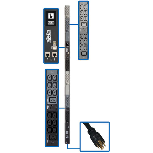 PDU3EVN6L2120 | Tripp Lite | power distribution unit (PDU) 45 AC outlet(s) 0U Black