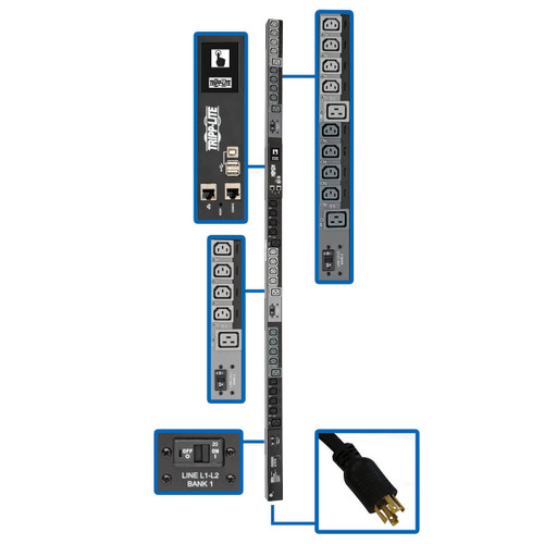 PDU3EVSR10L2130 | Tripp Lite | power distribution unit (PDU) 30 AC outlet(s) 0U Black