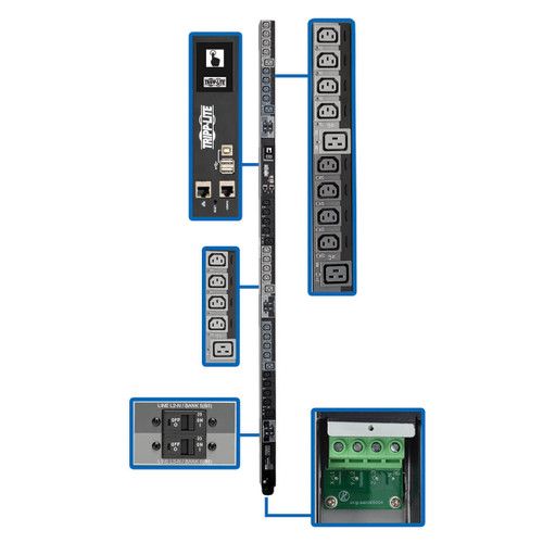 PDU3XEVSRHWB | Tripp Lite | power distribution unit (PDU) 30 AC outlet(s) 0U Black