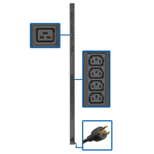 PDUV20HVL6-72 | Tripp Lite | power distribution unit (PDU) 16 AC outlet(s) 0U Black