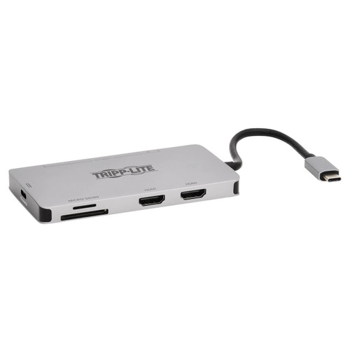 U442-DOCK8-GG | Tripp Lite | notebook dock/port replicator Wired USB 3.2 Gen 1 (3.1 Gen 1) Type-C Black, Gray