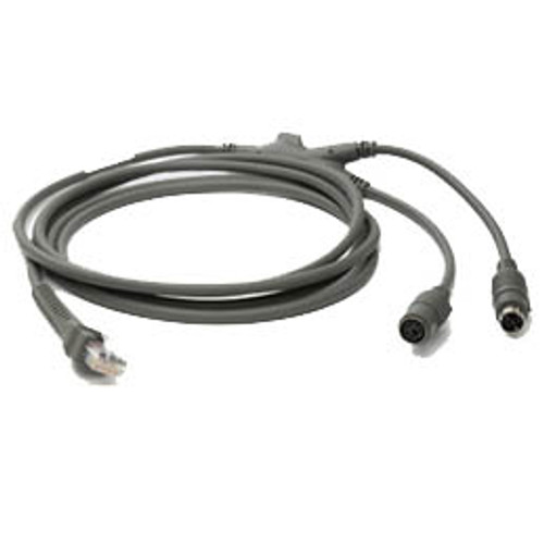 CBA-K01-S07PAR | Zebra | Cable KBW P/S2 PS/2 cable 82.7" (2.1 m) Gray