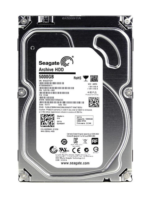 ST5000AS0011-New | Seagate | Archive 5Tb 5900Rpm Sata 6Gbps 128Mb Cache (512E) 3.5-Inch Internal Hard Drive