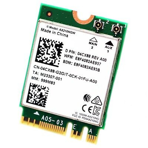 Dell Intel AX210NGW WiFi 6 M.2 Wireless Network Card for 4CX88 Servers