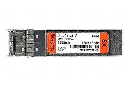 FlexOptix S.8512.02.D DDM MMF 850nm 1.25Gbit/s 550M / 7.5dB SX Transceiver for ProLiant DL360p Gen8 servers