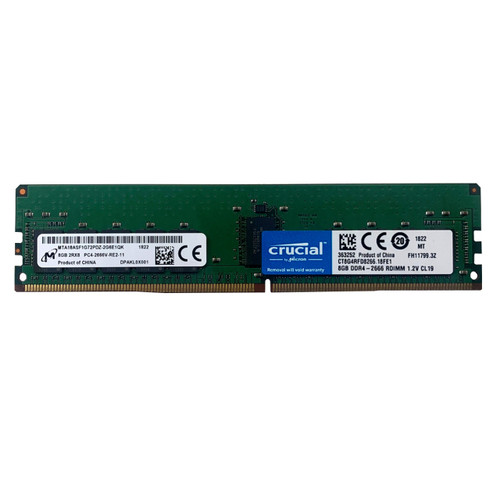 Micron Technology 8GB PC4-2666V-R ECC Reg RDIMM RAM Memory Module for Servers