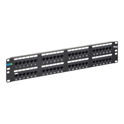 JPM816AHD | Black Box| SpaceGAIN 48 Port 1U CAT6 High-Density Patch Panel
