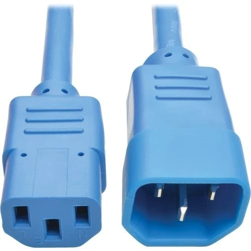 P005-002-ABL | Tripp Lite | 2ft Heavy Duty Power Extension Cord 15A 14 AWG C14 C13 Blue 2'