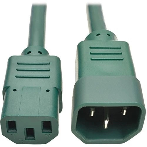 P004-006-AGN | Tripp Lite | 6ft Computer Power Extension Cord 10A 18 AWG C14 to C13 Green 6'