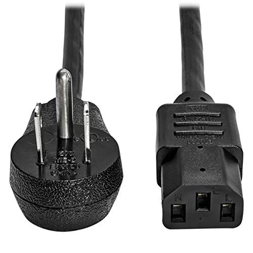 P006-015-15D | Tripp Lite | Right-Angle 5-15P to C13 10A 125V 18AWG 15ft Computer Power Cord