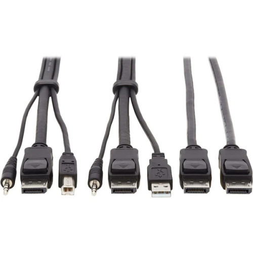 P783010DP | Tripp Lite | 10ft 4K Dual DisplayPort KVM Cable Kit