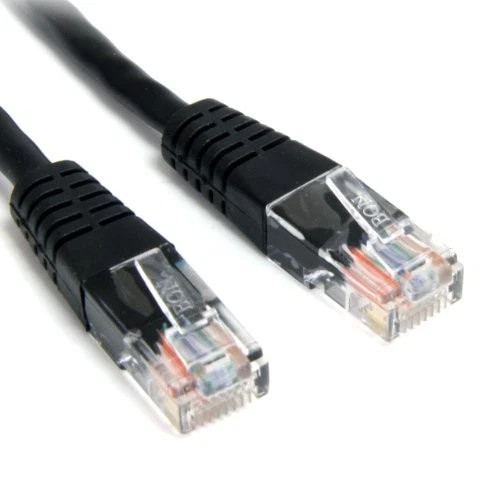 M45PATCH1BK | StarTech | 1ft Cat5e Black Molded RJ45 UTP Cat 5e Patch Cable