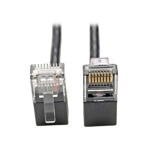 N201-SR1-BK | Tripp Lite | Cat6 Gigabit Patch Cable Snagless Right-Angle Utp Slim