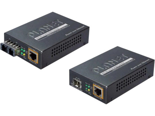 GTP-805A | Planet | 802.3at PoE 10/100/1000BaseTX to 1000FX Media Converter SFP Po