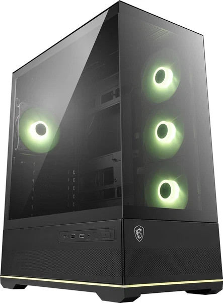 PANO110RPZ | MSI | MAG PANO 110R PZ Mid-Tower Gaming PC Case Tempered Glass Side Panel 3