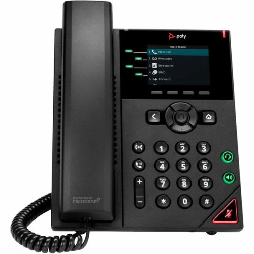 89B62AA | Poly | VVX 250 IP Phone Corded Corded Desktop Wall Mountable Black