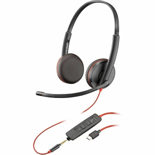 8M3X7AAABA | Poly | Blackwire 3225 Stereo Headset +USB-C/A Adapter TAA
