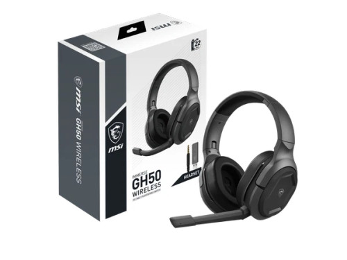 S37-4300030-SV1(CA) | MSI | IMMERSE GH50 Wireless Gaming Headset 7.1 Surround Sound Carrying Pouch Inc