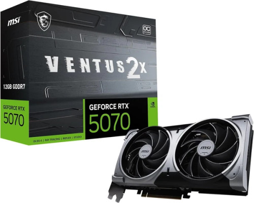 G507012V2C | MSI | RTX 5070 12G VENTUS 2X OC 12GB GDDR7 Graphics Card