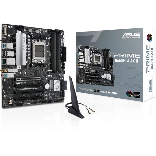 PRIMEB650MAAXII | Asus | Prime PRIME B650M A AX II WiFi AMD AM5 DDR5 mATX Gaming Desktop Motherboard
