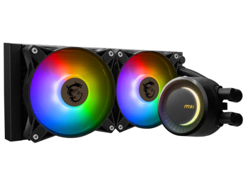 CLE240 | MSI | MAG CoreLiquid E240 BlackAIO ARGB CPU Liquid CoolerRotating Cap Design