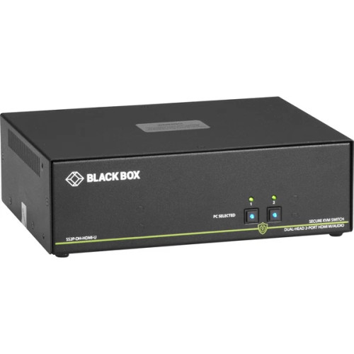 SS2P-DH-HDMI-U | Black Box | NIAP 3.0 2-Port Dual-Head HDMI KVM Switch
