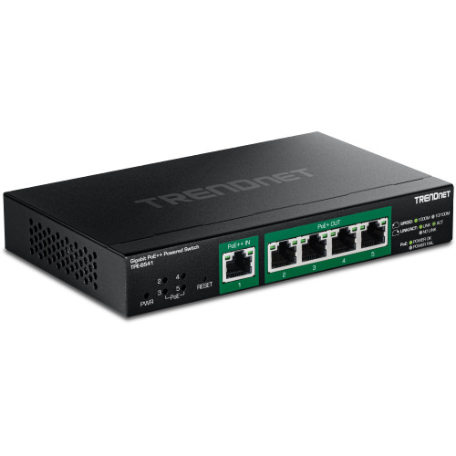 TPE-B541 | TRENDnet | 5-Port Gigabit PoE++ Powered Managed Switch