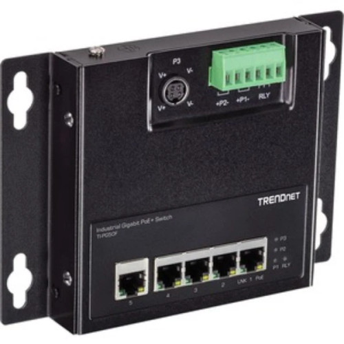?TI-PG50F | TRENDnet | 5-Port Industrial Gigabit Poe+ Wall-Mounted Front Access Switch
