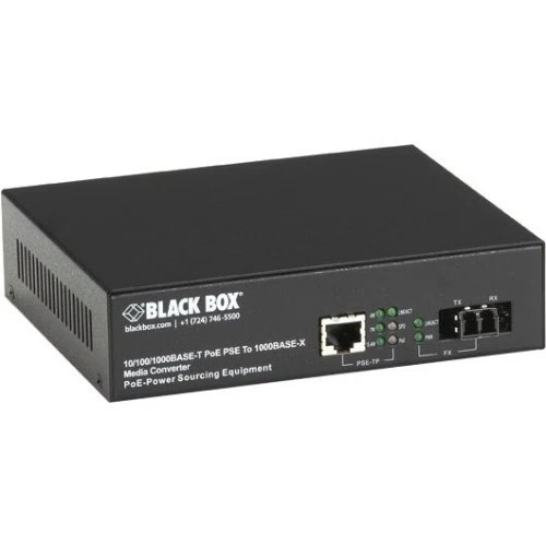 LPS500A-MM-LC | Black Box | 10/100/1000base-t Poe Pse Gigabit Media Converter Network
