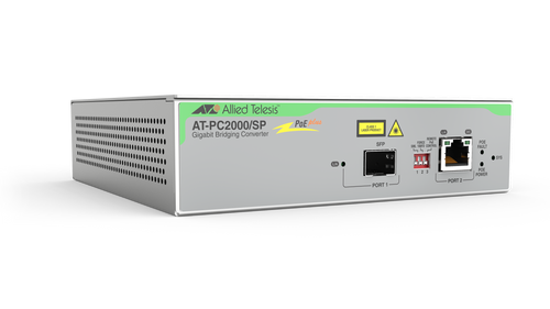 AT-PC2000-SP-960 | Allied Telesis | PoE+ to SFP Switching Media Converter