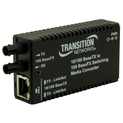 M-E-TX-FX-01-NA | Transition Networks | StandAlone Mini Fast Ethernet Fiber Media Converter 100MB