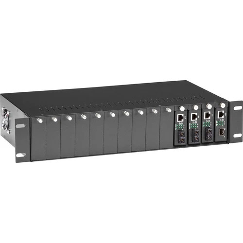 LHGC-RACK | Black Box | Pure Networking Copper to Fiber Media Converter Chassis 2U 14-Slot