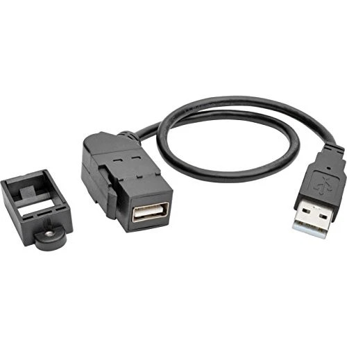 U024-001-KPA-BK | Tripp Lite | USB Keystone Panel Mount Extension Coupler Cable
