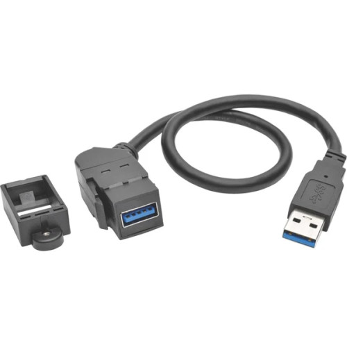 U324-001-KPA-BK | Tripp Lite | USB 3.0 Keystone Panel Mount Coupler Extension Cable
