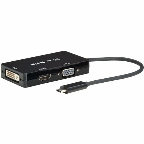 U44406NHDV4K6B | Tripp Lite | USB C MULTIPORT Adapter M/3XF 4K60HZ HDMI 1080P VGA + DVI