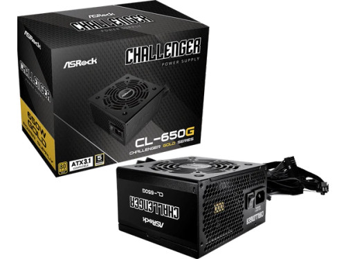CL-650G | ASRock | 650 W ATX3.1 80 PLUS GOLD Non-Modular Power Supply