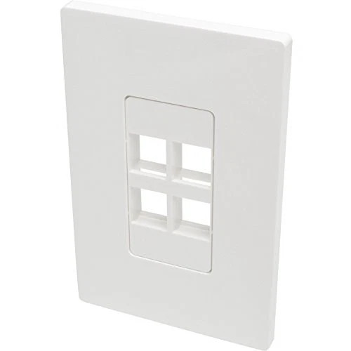 N080-104 | Tripp Lite | Single-Gang 4-Port Wall Plate Keystone Cat5/6 USB HDMI Dport RCA