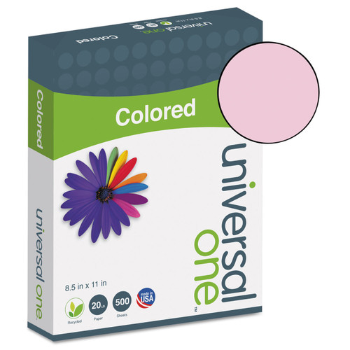 UNV11204 | Universal | Colored Paper 8-1/2 x 11 Pink1 Ream