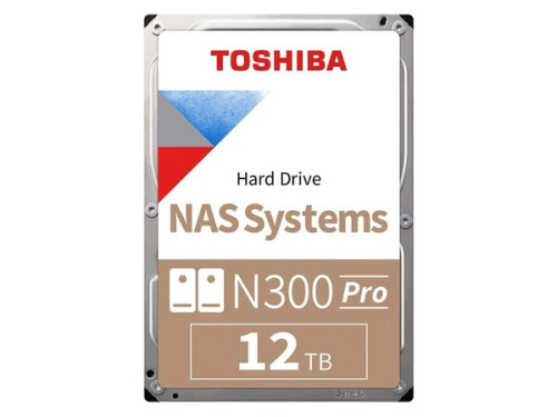 HDWG51CUZSVB | Toshiba | N300 Pro 12TB NAS 3.5-Inch Internal Hard DriveCMR SATA 6 Gb/s 7200 RP