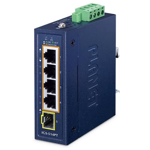IGS-514PT | Planet | 5-Port Gigabit PoE+ Industrial Switch