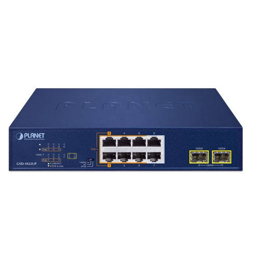 GSD-1022UP | Planet | 8-Port Gigabit PoE+ Network Switch
