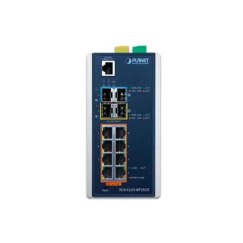 IGS-5225-8P2S2X | Planet | 8-Port Gigabit PoE+ Industrial Switch