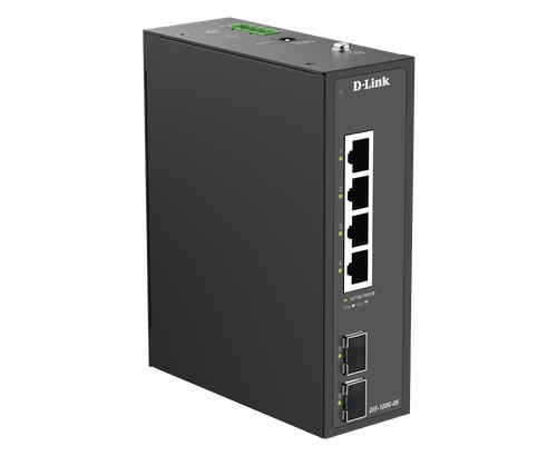 DIS-100G-06 | D-Link | 4-Port Gigabit 2-SFP Industrial Switch