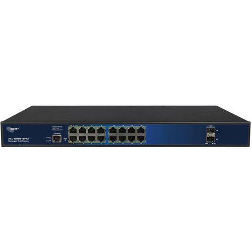 ALL-SG8618PMJ | Allnet | 16-Port Gigabit PoE+ Managed Switch