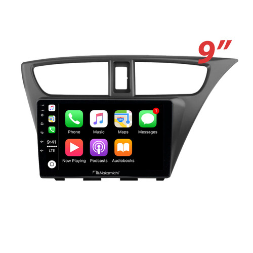 Nakamichi Wireless Apple Carplay Android auto solution compatible with Honda Civic 2012-2015 Hatch