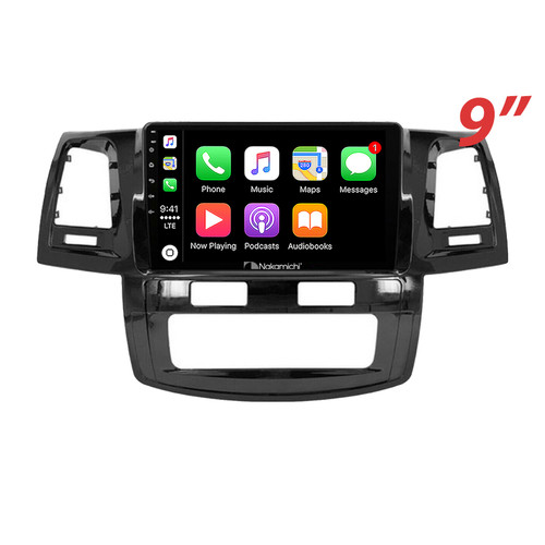 Nakamichi Wireless Apple Carplay Android auto solution compatible with Toyota Hilux 2005-2014 Auto A/C